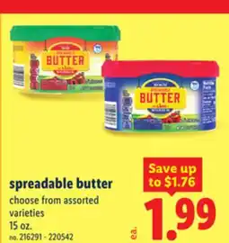Lidl spreadable butter offer