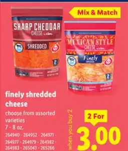 Lidl finely shredded cheese offer