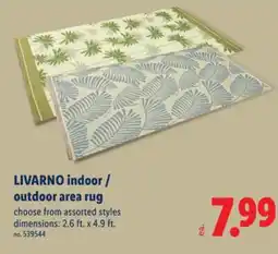 Lidl LIVARNO indoor/outdoor area rug offer