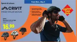 Lidl CRIVIT bike helmet with rear light offer
