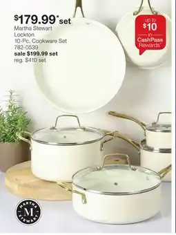 JC Penney Martha Stewart Lockton 10-Pc. Cookware Set offer