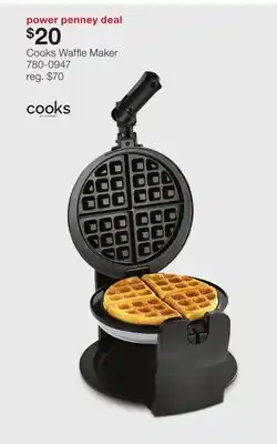 JC Penney Cooks Waffle Maker offer