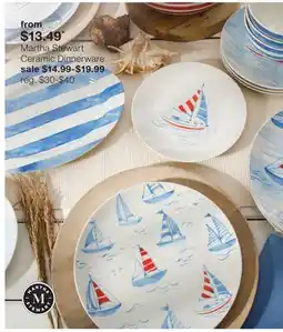 JC Penney Martha Stewart Ceramic Dinnerware offer