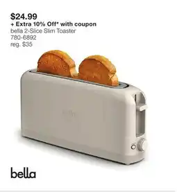 JC Penney bella 2-Slice Slim Toaster offer
