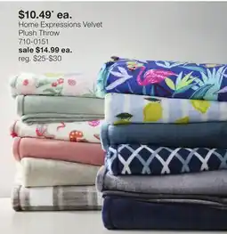 JC Penney Home Expressions Velvet Plush Throw offer
