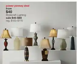 JC Penney Stylecraft Lighting offer