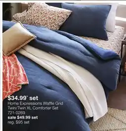 JC Penney Home Expressions Waffle Grid Twin/Twin XL Comforter Set offer