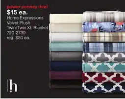 JC Penney Home Expressions Velvet Plush Twin/Twin XL Blanket offer