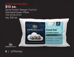 JC Penney Serta Perfect Sleeper Cool Ice Standard/Queen Pillow offer