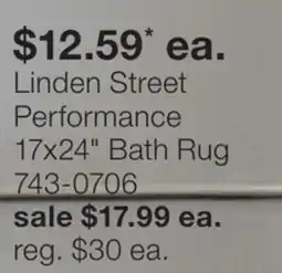 JC Penney Linden Street Performance 17x24 Bath Rug offer