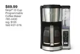 JC Penney Ninja 12-Cup Programmable Coffee Maker offer