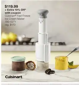 JC Penney Cuisinart Fast Freeze Ice Cream Maker offer