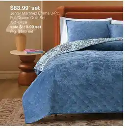 JC Penney Jenny Martinez Emma 3-Pc. Full/Queen Quilt Set offer