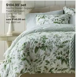 JC Penney Martha Stewart Dogwood Floral Full/Queen Comforter Set offer