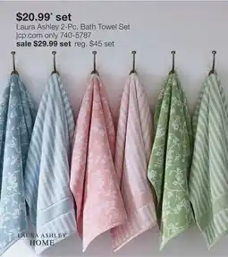 JC Penney Laura Ashley 2-Pc. Bath Towel Set offer