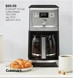 JC Penney Cuisinart 14-Cup Coffee Maker offer