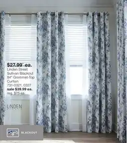 JC Penney Linden Street Sullivan Blackout 84 Grommet-Top Curtain offer