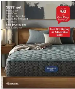 JC Penney Beautyrest Level One 13 Firm Tight Top Queen Mattress Set offer