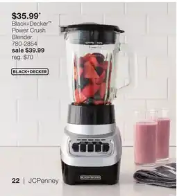 JC Penney Black + Decker Power Crush Blender offer