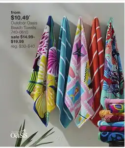 JC Penney Outdoor Oasis Beach Towels offer