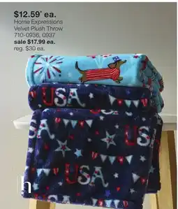 JC Penney Home Expressions Velvet Plush Throw offer