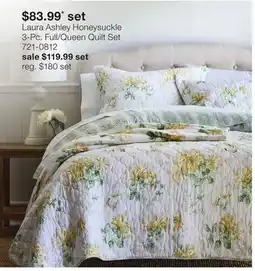 JC Penney Laura Ashley Honeysuckle 3-Pc. Full/Queen Quilt Set offer