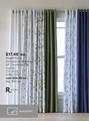 JC Penney Regal Home Dimensions Blackout 84 Grommet-Top Curtain offer