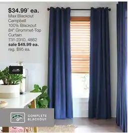 JC Penney Max Blackout Campbell 100% Blackout 84 Grommet-Top Curtain offer