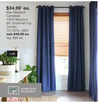 JC Penney Max Blackout Campbell 100% Blackout 84 Grommet-Top Curtain offer