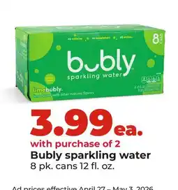 Hy-Vee Bubly sparkling water offer