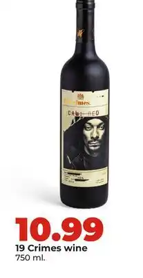 Hy-Vee 19 Crimes wine offer