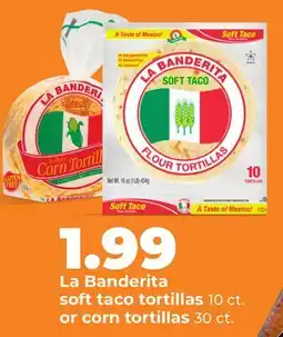 Hy-Vee La Banderita soft taco tortillas 10 ct. or corn tortillas 30 ct offer