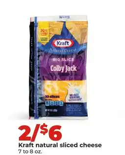 Hy-Vee Kraft natural sliced cheese offer