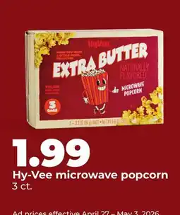 Hy-Vee Hy-Vee microwave popcorn offer
