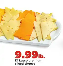 Hy-Vee Di Lusso premium sliced cheese offer