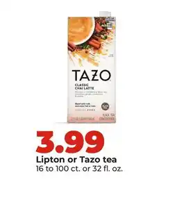 Hy-Vee Lipton or Tazo tea offer