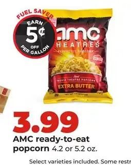 Hy-Vee AMC ready-to-eat popcorn offer