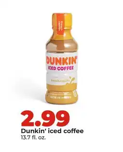 Hy-Vee Dunkin' iced coffee offer