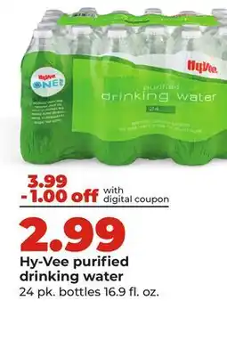 Hy-Vee Hy-Vee purified drinking water offer