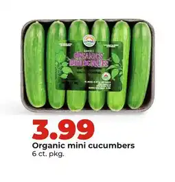 Hy-Vee Organic mini cucumbers offer
