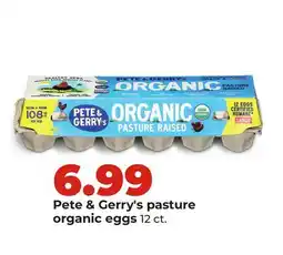 Hy-Vee Pete & Gerry's pasture organic eggs offer