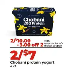 Hy-Vee Chobani protein yogurt offer