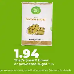 Hy-Vee That's Smart! brown or powdered sugar offer