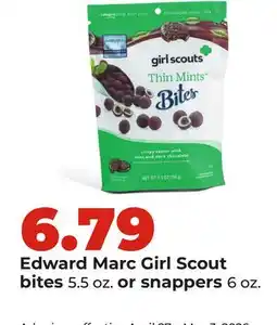 Hy-Vee Edward Marc Girl Scout bites 5.5 oz. or snappers 6 oz offer