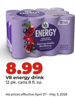 Hy-Vee V8 energy drink offer