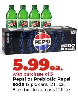 Hy-Vee Pepsi or Prebiotic Pepsi soda offer