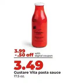 Hy-Vee Gustare Vita pasta sauce offer