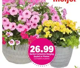Meijer Garden Exclusives Hanging Basket or Planter offer