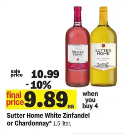 Meijer Sutter Home White Zinfandel or Chardonnay offer