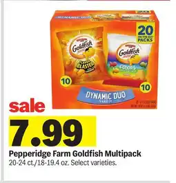 Meijer Pepperidge Farm Goldfish Multipack offer
